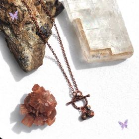 Leopard Skin Jasper Copper Toggle Necklace